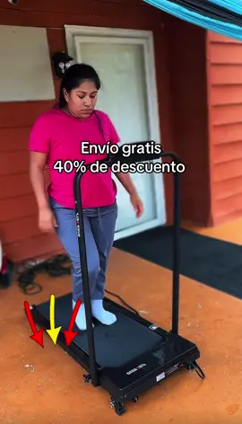 Cinta de correr plegable de 6,2 mph con asa, equipo de ejercicio de control remoto para el hogar y la oficina #cintadecorrer #caminadora #caminadoraportatil #caminadoraelectrica #caminadoraviral 