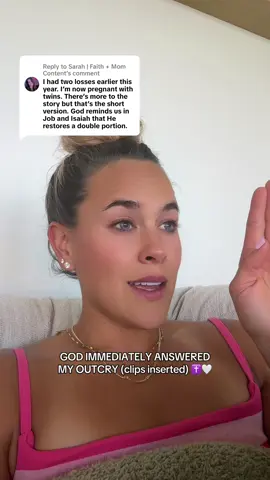 Replying to @Sarah | Faith + Mom Content I wow, GOD IS SO GOOD 🤍🤍🤍 + thank you to @brycecrawford - your message touched some souls today. 
