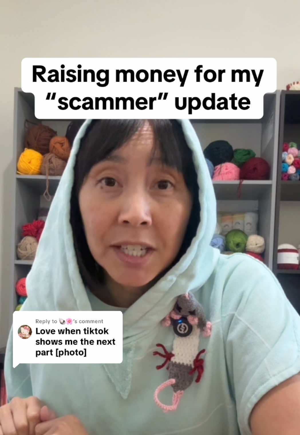 Replying to @🐚🌸 Will this video count towards the couple’s blanket? Absolutely! And why do I keep wearing this stupid hooded towel? Because I’m cold, dammit! 🧶 Costs Commission fee: $400 (1/2 up front, 1/2 on completion) Yarn cost: $32 (included in commission) Shipping: $46 Time to make: 60+ hours Pattern: Bouquet Blankets by Little Artsy Aloe 🧶 Total charged to customer: $446 Customer paid: $500 🧶 Video views and earnings per platform YT: 216K, $0 IG: 1.3M, $0 TT: 1.4M, $174.99 FB: 156K, $62.04 🧶 Total views: 3.1 million Total earnings so far: $237.03 🧶 Taxes not calculated on any of the above, but like death and stretch marks, they are coming whether I want them or not.