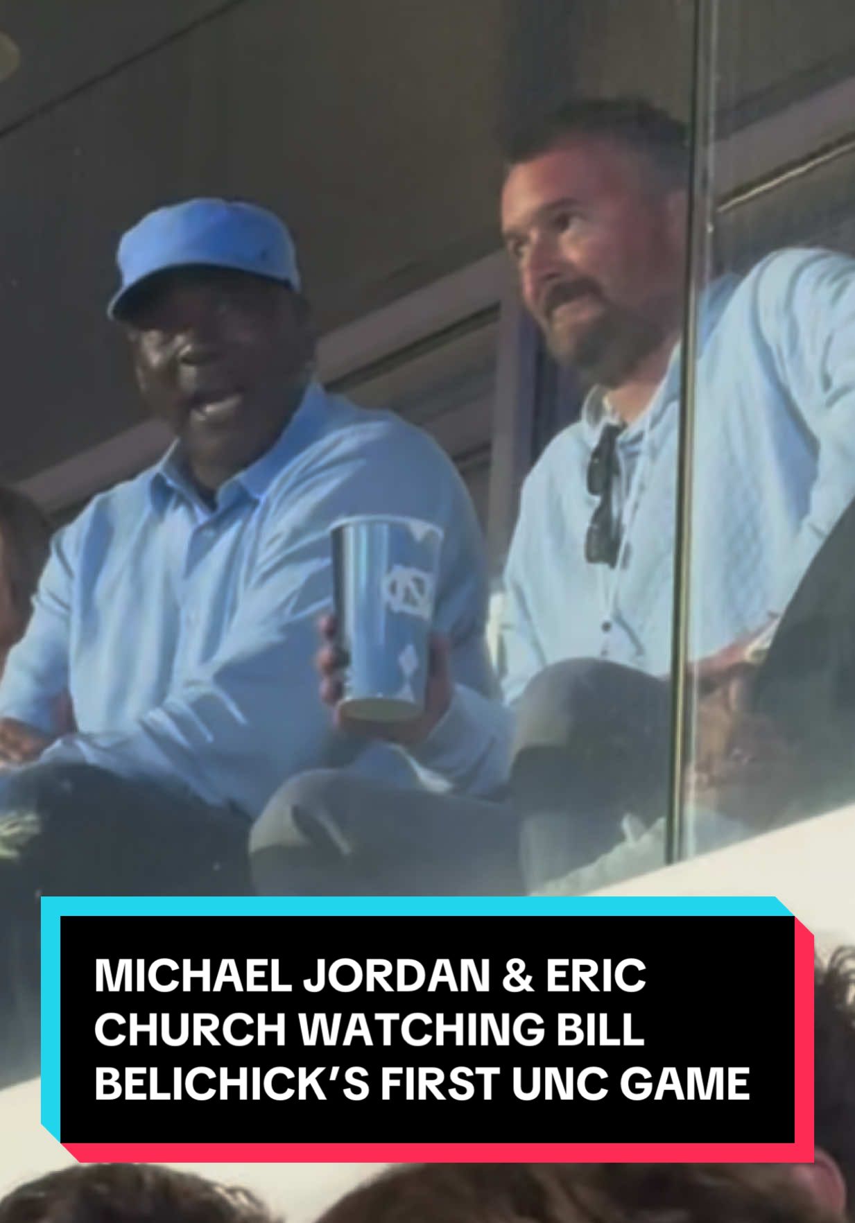 Michael Jordan & Eric Church watching Bill Belichick’s first game with the North Carolina Tar Heels vs. the TCU Horned Frogs in Kenan Stadium @Charlotte Hornets @Carolina Football @UNC Basketball @Jordan @Eric Church @UNC WBB @blueballers  #MichaelJordan #EricChurch #UNCFootball #UNCBasketball #NBA 
