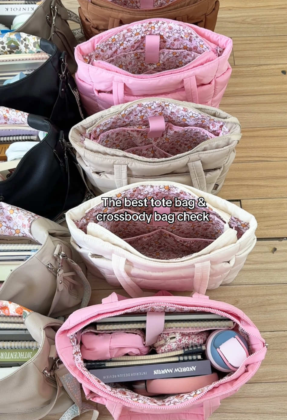 The perfect tote bag and crossbody bag for work and college 🌸👜🎀 It’s spacious and affordable 🎀lightweight and waterproof ❤️ #cozyloucia #cozylouciabag #crossbodybag #whatsinmybag#totebag #tote #totebags #pinktote #puffytote #besttotebag  #backtoschool #schoolbag #collegebag #unibag #workbag #bag #purse #cutebag #fashion #styleinspo #everydaystyle #bagtips#giftideas #SummerFashion #bagessentials #bagcollection #tiktokshopfinds #tiktokbag #tiktokshoprestock #aaprr #aaprrbag
