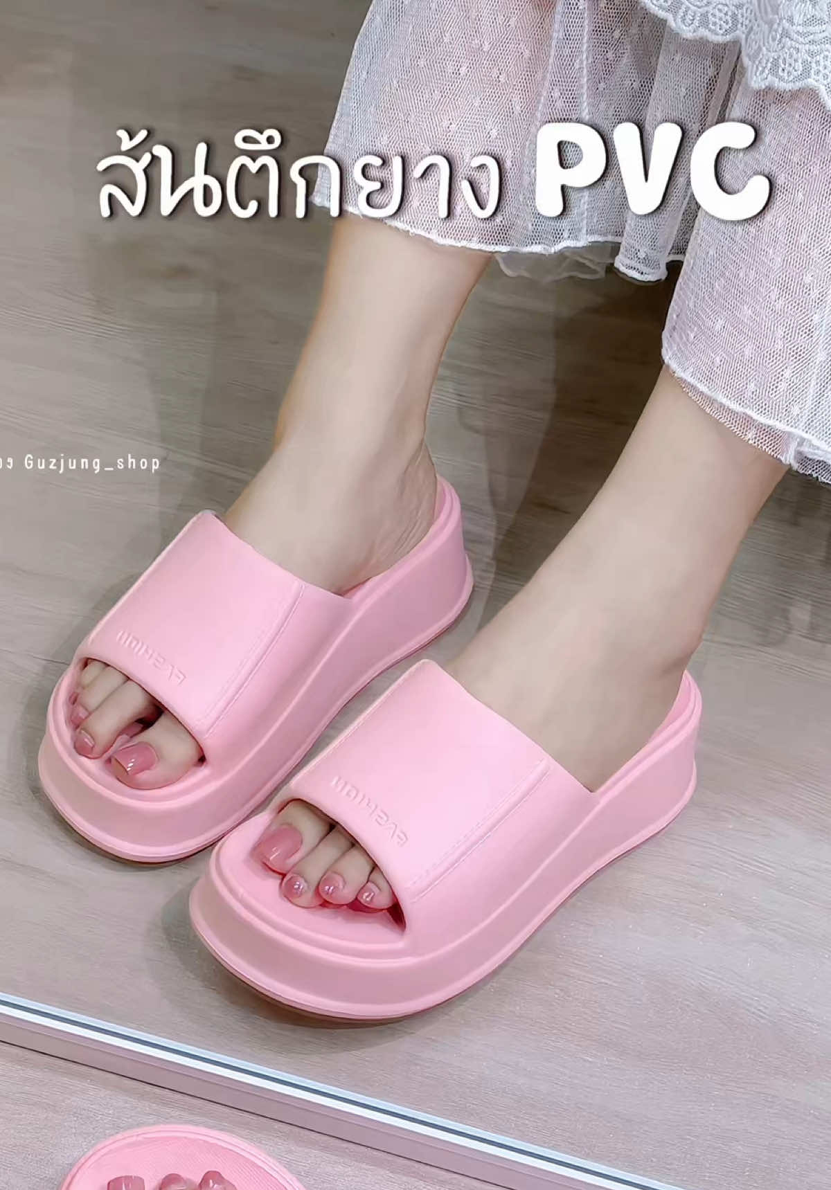 รองเท้าส้นตึก ✨🩷#รองเท้าพื้นนุ่มใส่สบาย #รองเท้าแฟชั่น #รองเท้าส้นตึก 