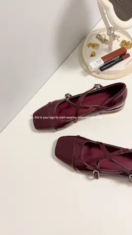 girl, this is your sign to start wearing wine red doll shoes! 🩰 #dollshoes #dollshoesforwomen #womensshoes #redshoes 
