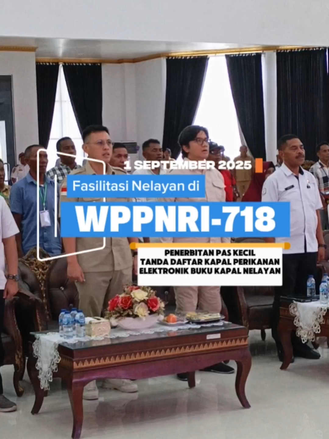 #SahabatBahari, PPN Tual bersama GEF 6 CFI Indonesia dan WWF melaksanakan fasilitasi penerbitan Pas Kecil, Tanda Daftar Kapal Perikanan (TDKP), dan Elektronik Buku Kapal Perikanan (e-BKP) bagi nelayan kecil di WPPNRI 718, bertempat di Aula Kantor Bupati Maluku Tenggara.  Simak selengkapnya di reels berikut ini! #2025KKPRiseTogether #PanganBiru #EkonomiBiruUntukIndonesiaEmas #SaktiWahyuTrenggono #KKPGOID #DJPTDisiplin #DJPTBerdedikasi #DJPTBerprestasi #ZIWBKPPNTUAL #PPNTualMayek