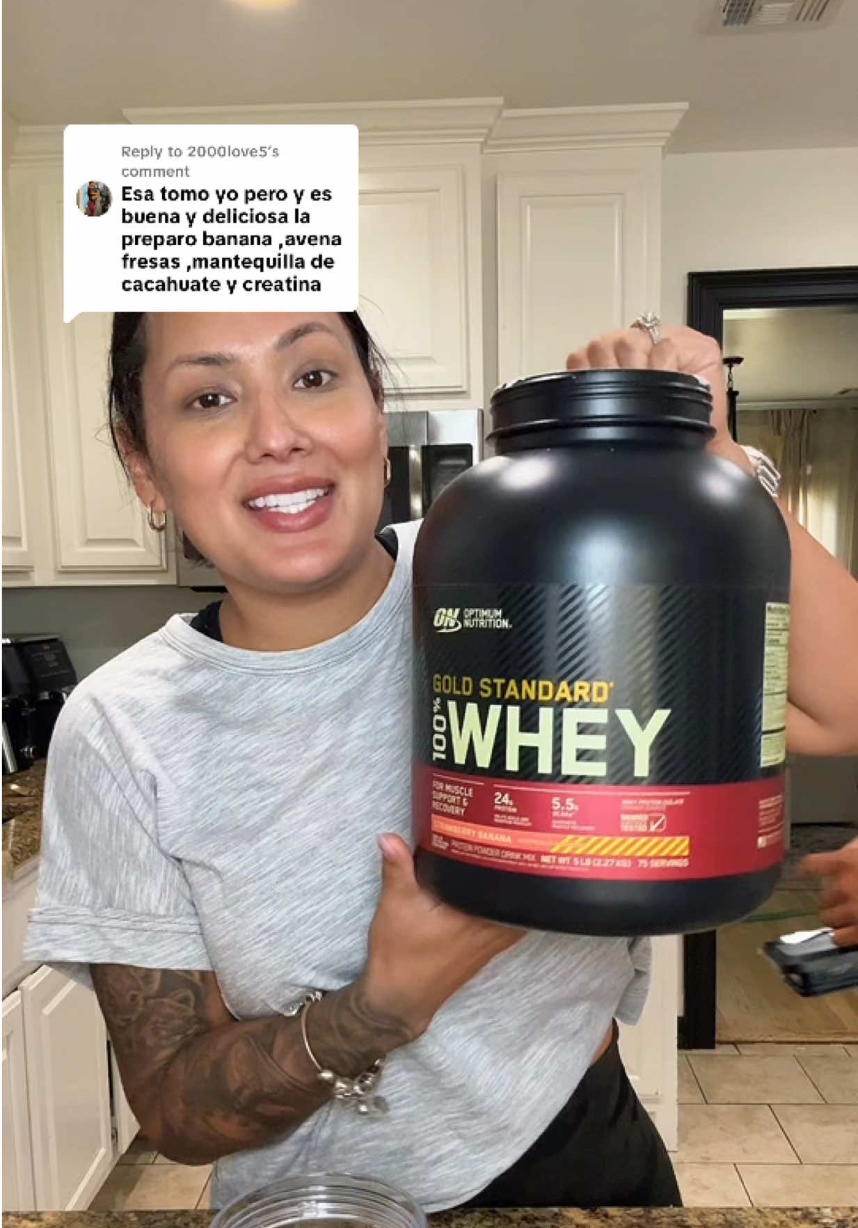 Replying to @2000love5 me gusto muchisimo con aveno, me lleno mucho mas. Chicas se las recomiendo 10/10 @Optimum Nutrition Shop #proteina #wheyprotein #proteinshake #optimumnutrition 