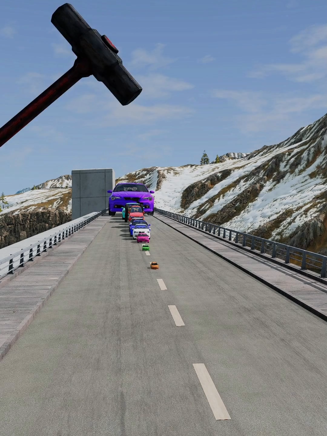 Colorful Small to Big Cars vs Hammer - BeamNG.drive #tik_tok #beamng #beamngdrive #crash #viral_video #hammer