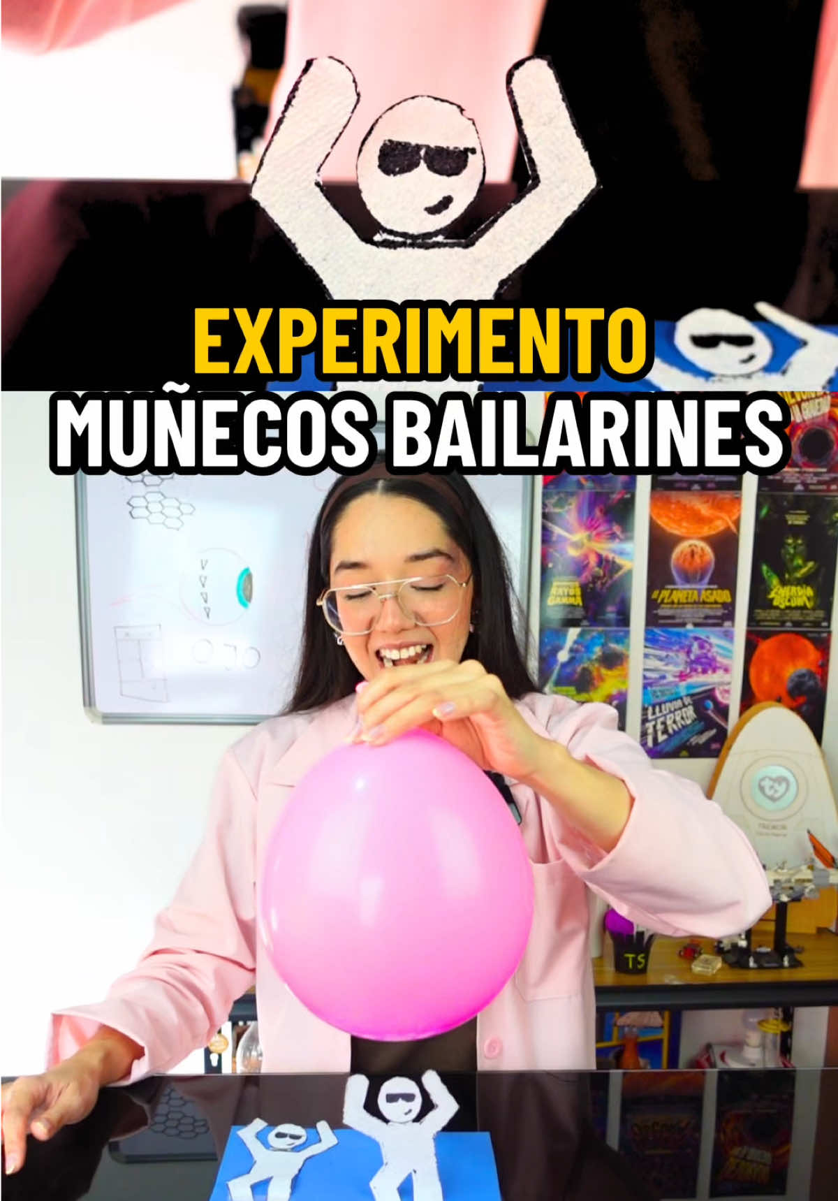 🕺 Crea unos muñecos bailarines con ayuda de la estática.  Un gran experimento para hacer en casa o en el aula. #todossabios #cienciaentiktok #AprendeConTikTok #experimento #ciencia @Ciencia con Ana 