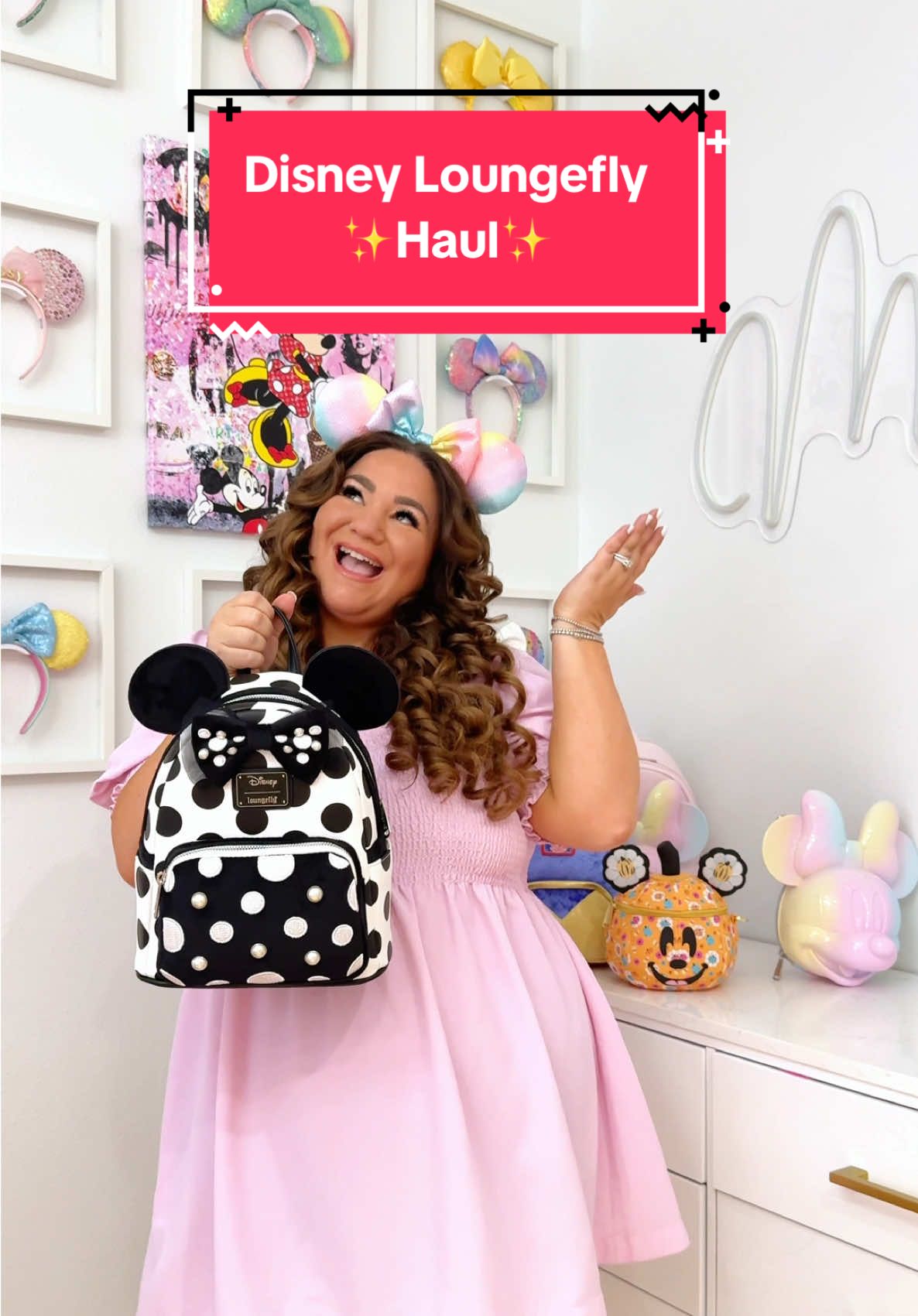 Time for a Disney @Loungefly ✨haul✨! #Loungefly sent some fun bags my way + I am beyond obsessed 🫶 Which is your favorite?! ⭐️  Linking to them all on my ShopMy linked in my bio 🩷 #loungeflydisney #loungeflycheck #loungeflycollector #loungeflyaddict #disneystyle #disneybag #disneyloungefly #disneyadult @Disney Style @Disney Parks 