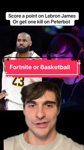 Have you guys ever played Fortnite? I’m taking my chances with basketball everytime.  - - - #greenscreen  #lebronjames #peterbot #fortnite #basketball 