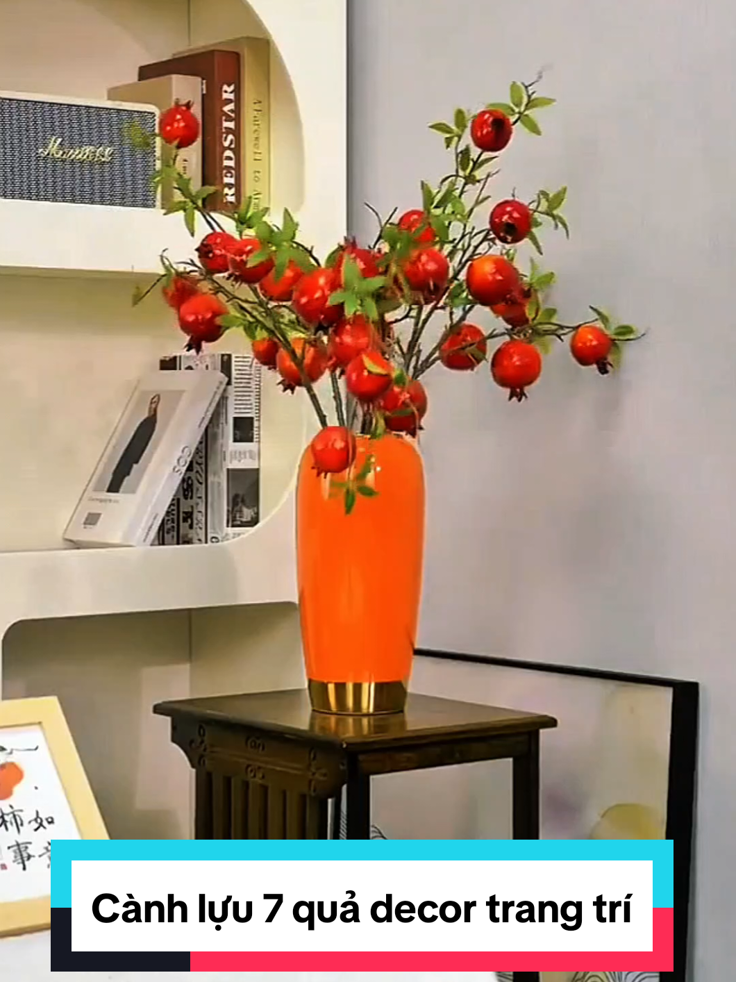 Cành lựu 7 quả siêu to , màu sắc bắt mắt dùng trang trí decor nhà cửa phòng làm việc #canhluuphuquy #canhluutrangtri #canhluu7qua #canhluugia 