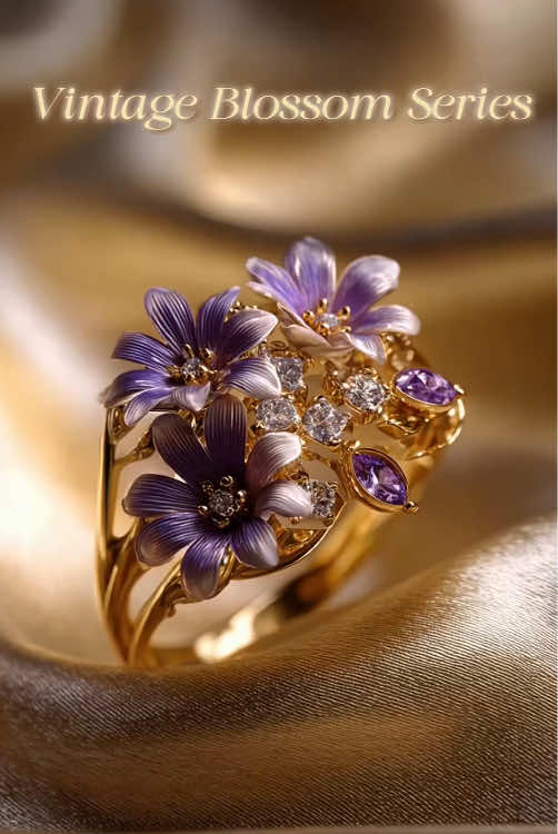 Vintage Blossom Series 💍 #jewelry #jewelrydesign #jewelrylover #luxuryjewerly #jewelrybusiness 