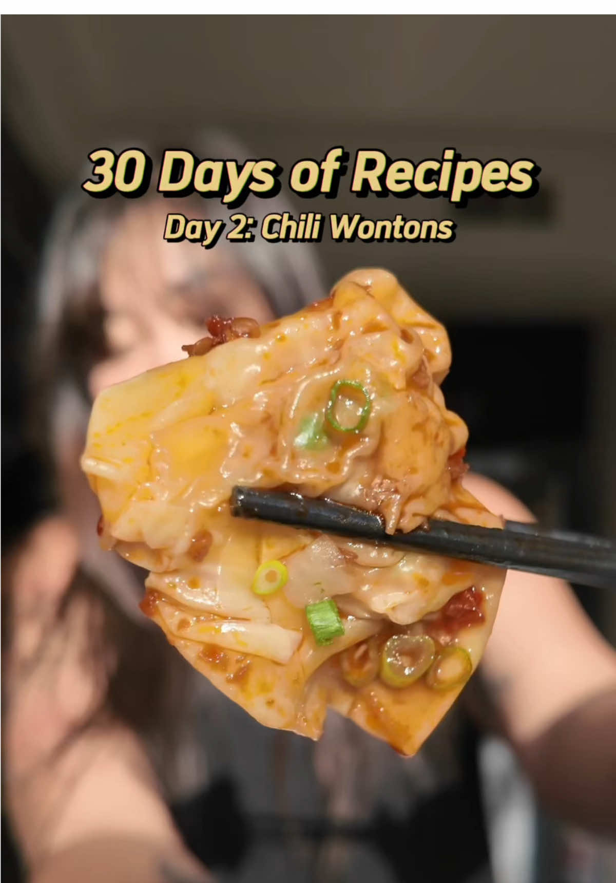 30 Days of Recipes Day 2: Chili Wontons 🌶️ 🥟  Ingredients: Ground pork Shrimp Garlic Green Onions Dark and light soy sauce Oyster sauce Cornstarch slurry Sugar MSG Wonton wrappers  #recipes #EasyRecipes #wontons #asianfood #DinnerIdeas 