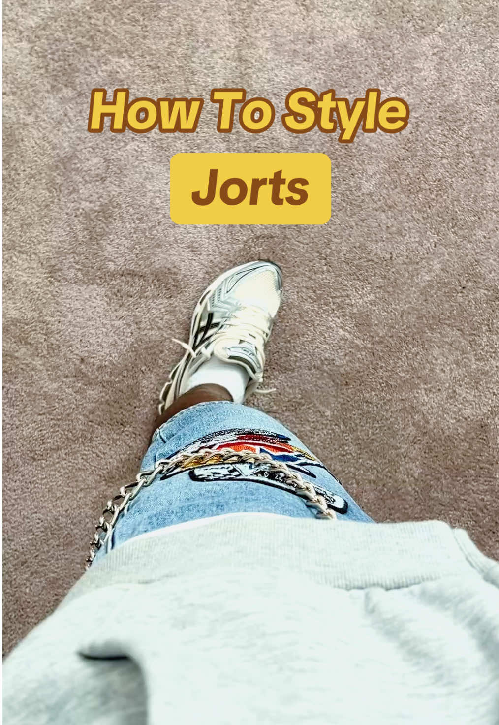 How to style jorts with an outfit. Jorts @JD Sports shoes @ASICS  #jorts #howtostyle #outfits #foryou #mensfashion 