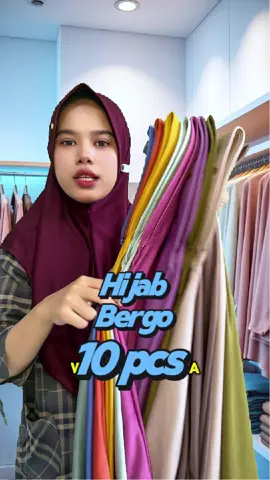 Paket hijab bergo 10 pcs