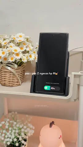 Tinggal tempel doang auto ngecas😎🫵🏻#wireless #charger #fastcharging 