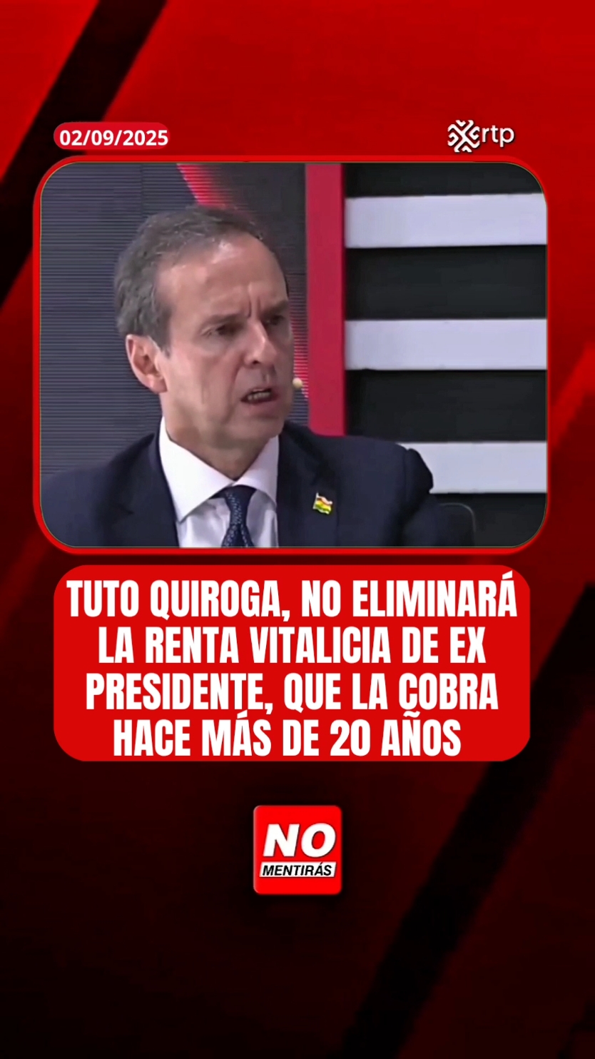 tuto quiroga confirma que no eliminará la renta vitalicia mensual que cobran los ex presidentes y que el mismo la viene cobrando desde el año 2002 #ciudadmaravillalapaz🇧🇴 #viralbolivia #cambasantacruz #UPEA #lapaznoticiabolivia #fpy #elaltobolivia #noticiasbolivia #cochanoticias #sucrenoticias #santacruzdelasierra🇳🇬 #cochabamba_bolivia🇧🇴 #lapazciudadmaravilla 