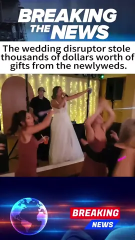 The wedding disrupter stole thousands of dollars worth of gifts from the newlyweds.#news #tiktok #foryoupage #usa #fypシ 