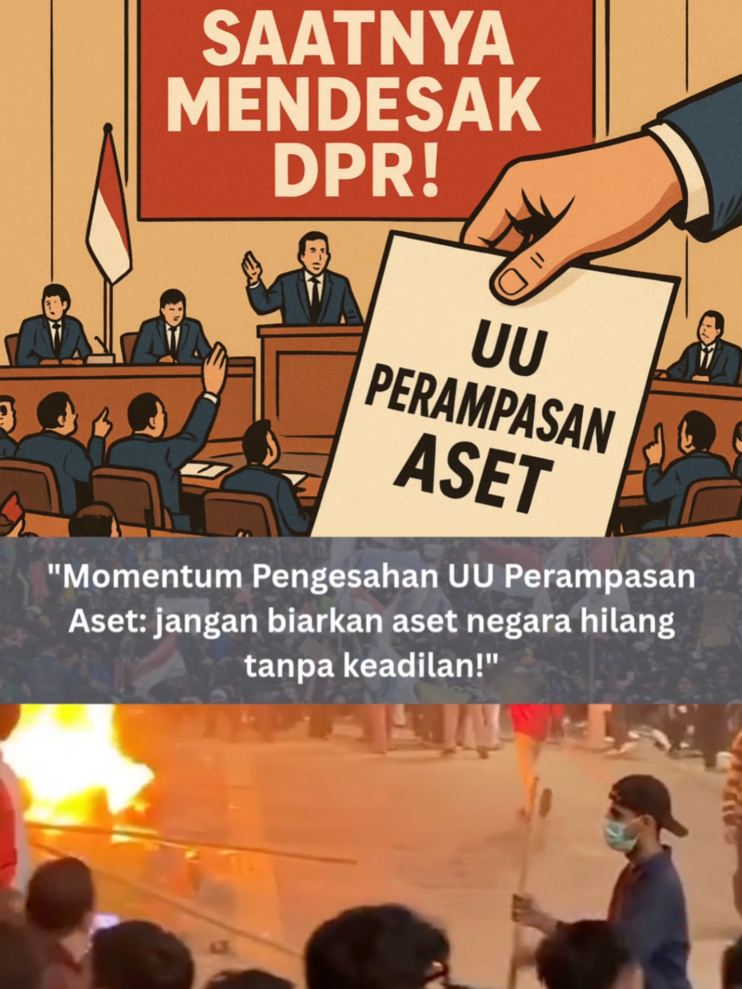 Momentum Pengesahan UU Perampasan Aset: Saatnya Mendesak DPR! 💥 #OrasiSunyi Momentum pengesahan UU Perampasan Aset adalah kesempatan tepat bagi masyarakat untuk bersuara. Setiap tahun, kerugian negara akibat korupsi mencapai miliaran rupiah, tapi sebagian besar asetnya tak kembali. Presiden, KPK, dan ICW mendukung pengesahan RUU ini, namun DPR masih menunda. Mari kita bersatu mendesak DPR demi keadilan, pemulihan aset negara, dan tegaknya integritas bangsa! Disclaimer: Konten ini disampaikan untuk tujuan edukasi dan kritik membangun, tanpa bermaksud menyerang individu atau institusi manapun. #UUPerampasanAset #Korupsi #DPR #PemulihanAset #Keadilan #IntegritasBangsa #SuaraRakyat #AntiKorupsi