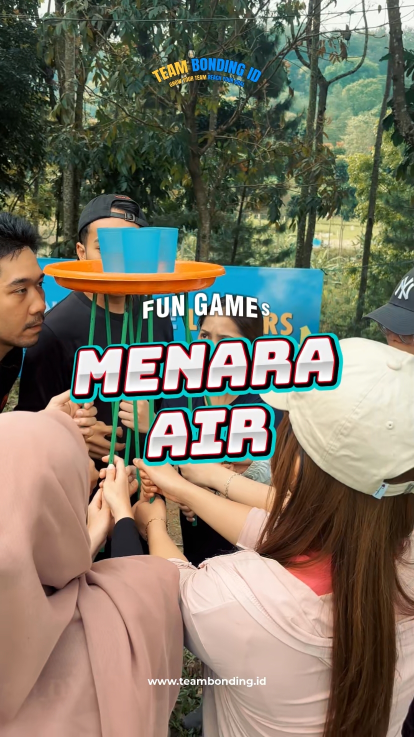Bawanya susah, kalau tumpah bikin basah 😆 Itulah serunya Menara Air! Permainan yang butuh keseimbangan, kerja sama tim, dan sedikit kecepatan biar nggak ketumpahan. Penasaran rasanya? Yuk coba langsung bareng tim kamu di Team Bonding ID #teambondingid #fungames #fun #outbound #teambuilding #bonding #games #corporate #event 