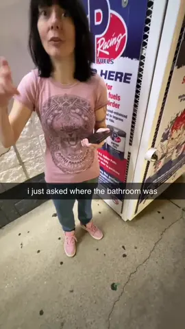 Random NPC Gas station encounter  Is she spitting facts or wiling? 