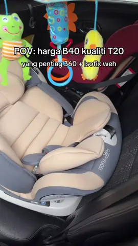 pusing2 cari carseat kat kedai baby nk beli carseat tpi seram tengok harga 🥹🥹 nasib jumpa yang ni murah quality setanding dngn brand2 kat mall