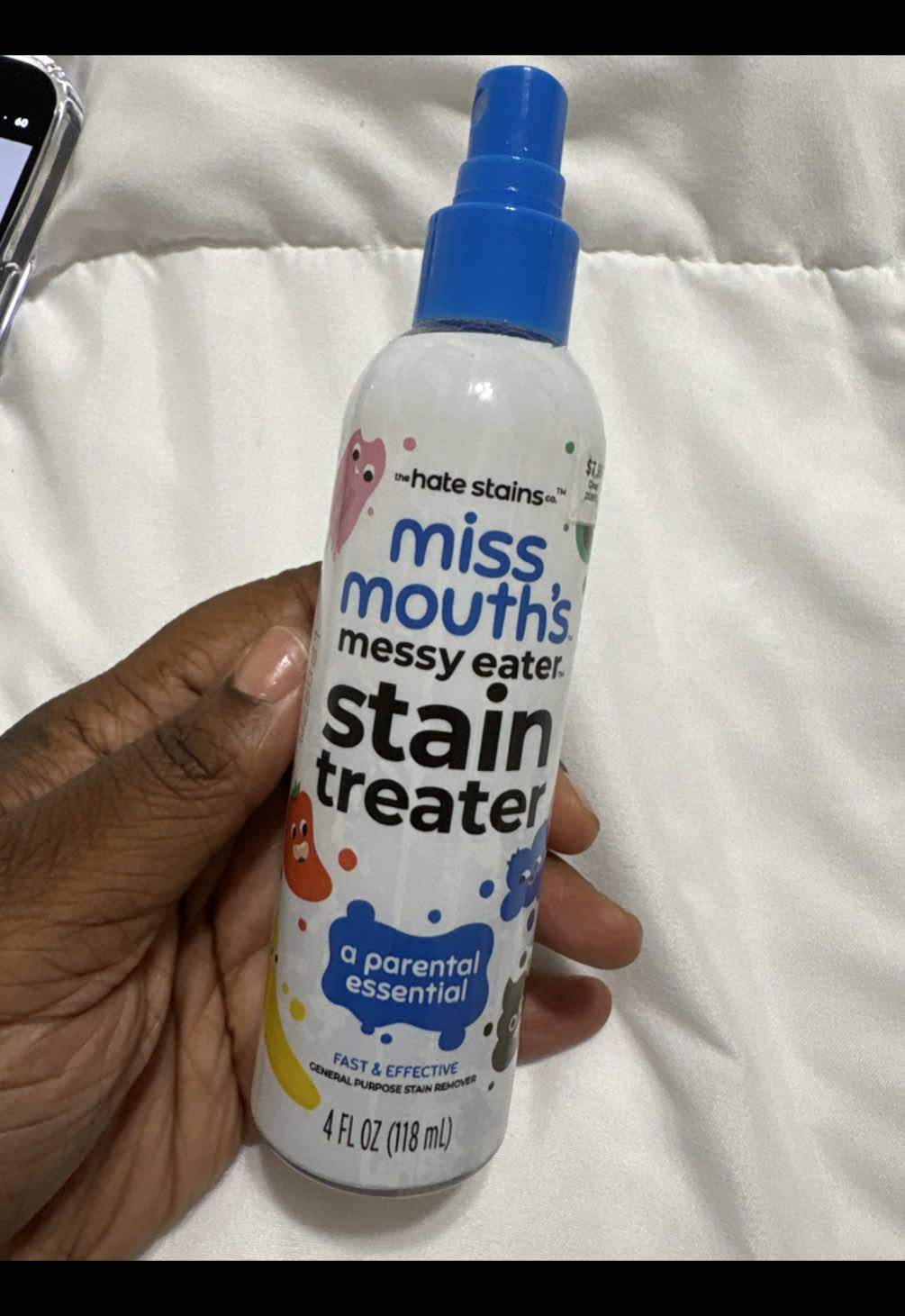 Literally the best thing I’ve purchased! I just washed my white cover !!  #missmouthsmessyeater #messyeater #stainremover #daeatzwitbri 
