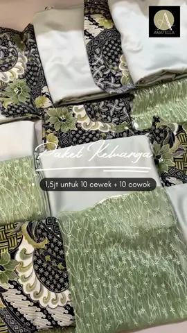Paket keluarga olivegreen 😍 #kebayamodern #batikindonesia #songket #kainmurahonline #seragamankeluarga 