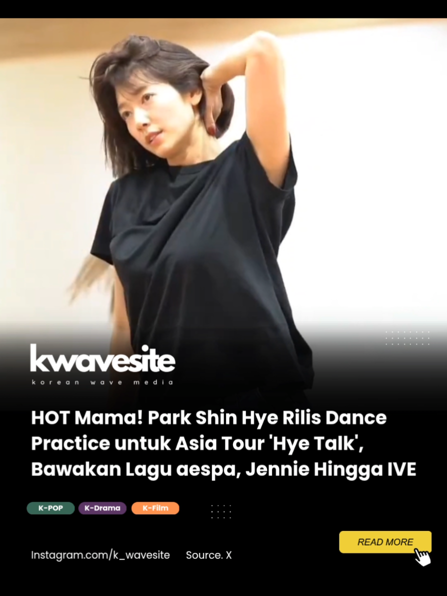 Park Shin Hye unjuk kemampuan dance dalam video dance practice untuk Asia Tpur 'Hye Talk'. Dalam video dance practice tersebut, Park Shin Hye membawakan beberapa lagu seperti 'Whiplash' by aespa, 'Like Jennie' by Jennie, 'Rebel Heart' by IVE dan 'How Sweet' by New Jeans. #ParkShinHye #aespa #ive #jennie #newjeans 