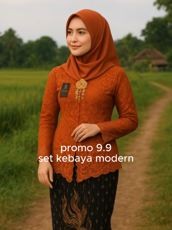 promo 9.9 set kebaya modern #setelankebayamodern #kebayakondangan #kebayabrukat #kebaya 