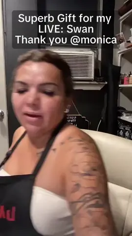 One of the best Gifts in my LIVE. Thank you, monica! For your support to my content.#tiktoklive #livehighlights #livegift #swan 