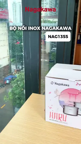 Unbox bộ nồi nguyên khối siêu sang, siêu sáng, siêu xịn #bonoiinox #nagakawa 