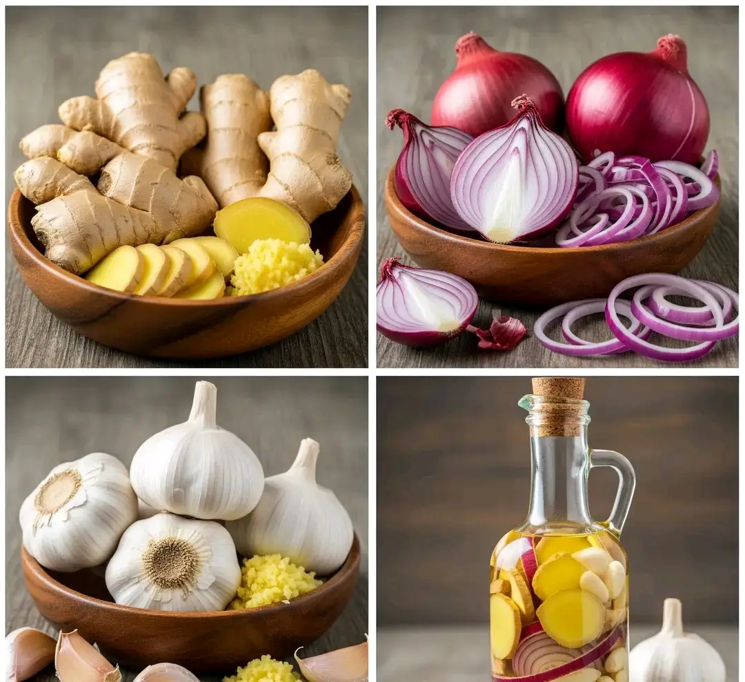 Voici deux remèdes maison ultra simples pour dégager tes poumons et booster ton système immunitaire : 👉 Première recette : fais bouillir du gingembre râpé et du poivre noir dans de l’eau, ajoute un peu de miel, et bois 3 à 4 tasses par jour. Résultat : moins de mucus, respiration plus libre ! 👉 Deuxième recette, encore plus puissante : mélange ail, oignon, gingembre, raifort et poivre de Cayenne. Laisse reposer deux semaines, filtre… et tu obtiens un élixir naturel qui aide ton corps à combattre grippe et rhume. Alors, tu testes lequel en premier ? 🍯🧄🌶 »#AstuceSanté #RemèdeNaturel #AntiGrippe #SantéMaison #BienÊtreNaturel 