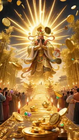 The God of Wealth has arrived, and the fortune of wealth is unstoppable. #财神爷 #wealth #道教信仰 #道教文化 #财富 #fortune #blessed #money #taoism #财神 #coin #道教 #golden 