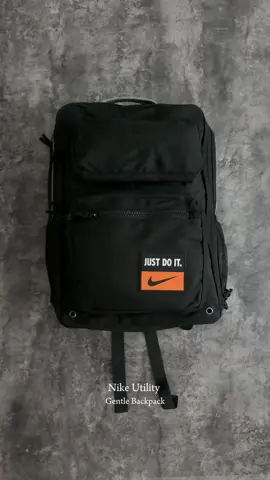 Black Nike Utility- 18$  Instagram: gentle.backpack  Facebook: gentle backpack  #nikeutility #nike #fyp #studentbackpack #backpack