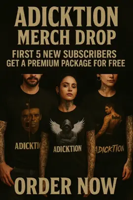 ☀️ GOOD MORNING ADICKTION FAMILY 🖤 The Premium Package is LIVE. Only 5 T-shirts per design exist — and every one comes with: ✔️ Limited Edition ADICKTION T-shirt ✔️ Signed Certificate of Authenticity ✔️ Collector’s Sticker ✔️ Signed Poster 🔥 First new subscribers get their Premium Package FREE. 👉 DM me if interested to learn how to subscribe. Once they’re gone, they’re gone — no reprints, no second runs. This isn’t just merch. This is ADICKTION. #ADICKTION #MerchDrop #LimitedEdition #FromSelfDestructionToSelfDiscovery 