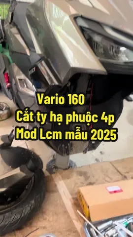 Vario 160 cắt ty hạ phuộc trước 4p , mod Lcm mẫu 2025 => Dáng xe bao ngầu , phuộc nhún êm ái , bao ae chạy tour ko lo cạ cấn nha 😁#DRCshop #GòVấp #Hạphuộccắtty #Vario160 