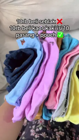 Kaos kaki beruang isi 10 pasang + pouch