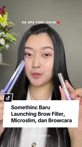 Somethinc sekali launching langsung 3 produk buat alis?!❤️ #pensilalis #browcara #somethinc #microslim #browfiller 