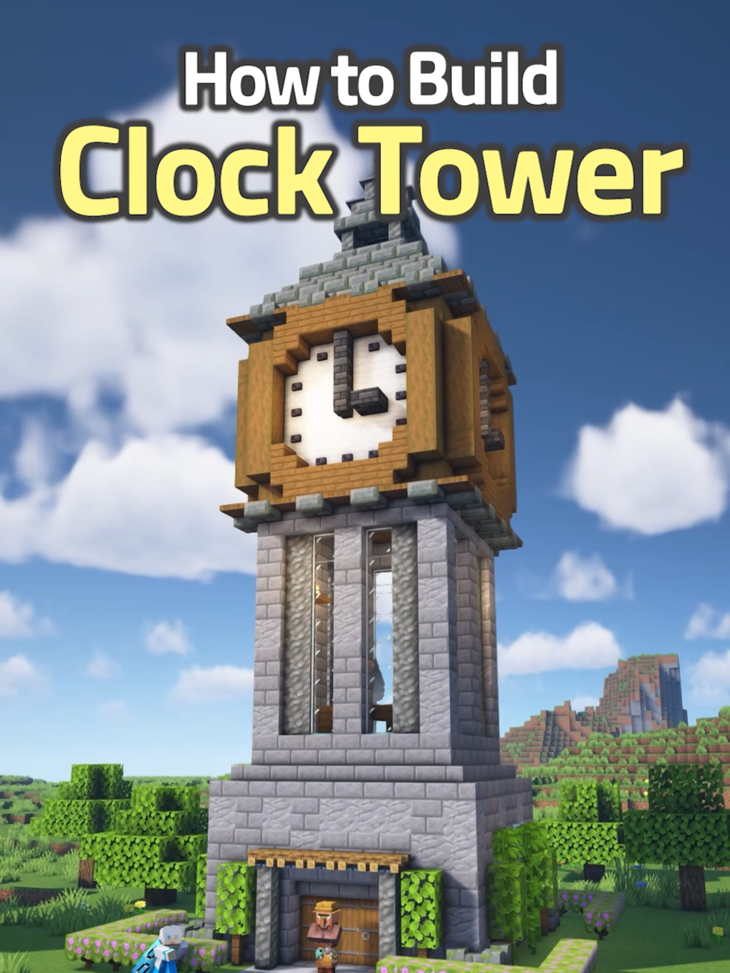 Beautiful Clock Tower 🕒⛏️ #Minecraft #minecraftbuilding #minecrafttutorial