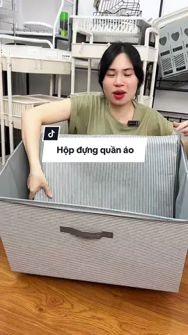 Hộp đựng quần áo vải canva có khung thép. Các bác mua ở giỏ hàng nha. #hopdungquanao #hopvaidungquanao #giadung