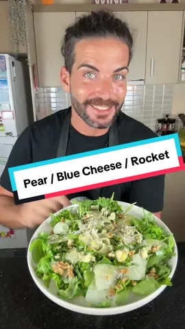 Pear, Blue Cheese & Rocket Salad | A Bold Explosion of Flavours Sweet pears, creamy blue cheese, bitter rocket, crunchy walnuts, and a drizzle of honey — this salad is a perfect balance of taste and texture. A true Italian-inspired starter that feels light yet indulgent. Ingredients (serves 2): 	•	80g rocket salad 	•	¼ pear, peeled and thinly sliced 	•	50g blue cheese, cut into small pieces 	•	Handful of walnuts 	•	1 spoon of honey (plus extra to finish) 	•	Parmesan cheese (for garnish) Instructions: Wash and dry the rocket, then toss with walnuts and honey. Plate it up. Add thin pear slices evenly over the salad. Scatter small pieces of blue cheese across the top. Finish with extra walnuts, Parmesan shavings, and a drizzle of honey. Serve immediately and enjoy this explosion of flavours! Full recipe and more Italian inspiration 👉 www.cookingwithtucci.com #cookingwithtucci #italiancooking #pearsalad #bluecheese #rocketsalad #italianflavours #easyitalianrecipes #italianfoodblogger #freshsalad #fyp