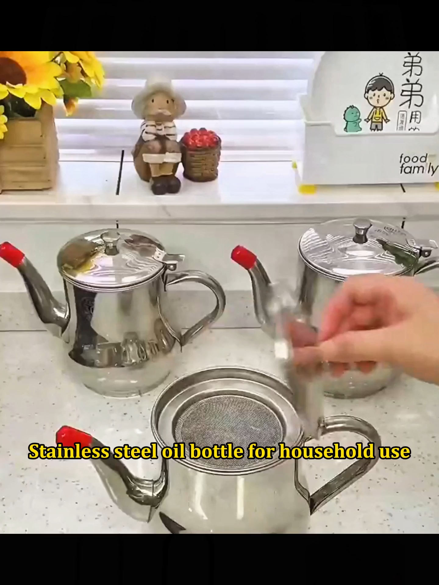 Stainless Steel Oil Strainer Pot Household Oil Container Kitchen Oil Filter Pot Oil Storage Bottle Seasoning Jars Kitchen Supplies lalagyan ng mantika Utensils Dispensers Lid Cover lalagyan ng Handheld#Stainlesssteeloilpot#Householdoilbottles#Smalloiltank