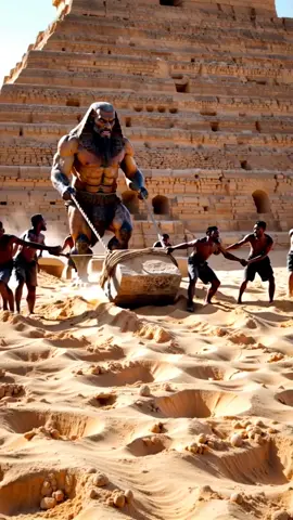 How the pyramids were made #alien #ai #giants #desert #pyramids #foryou 