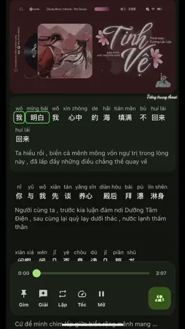Học tiếng trung qua bài hát : “ Tinh Vệ - 精卫 “ 🫶🏻 Hiện trung tâm đang chiêu sinh các lớp ONLINE và OFFLINE Thủ Đức - Dĩ An , bạn nào có nhu cầu ib nha  #LearnChinese #tiengtrungonline  #tiengtrungamei #viral #chinesesongs 