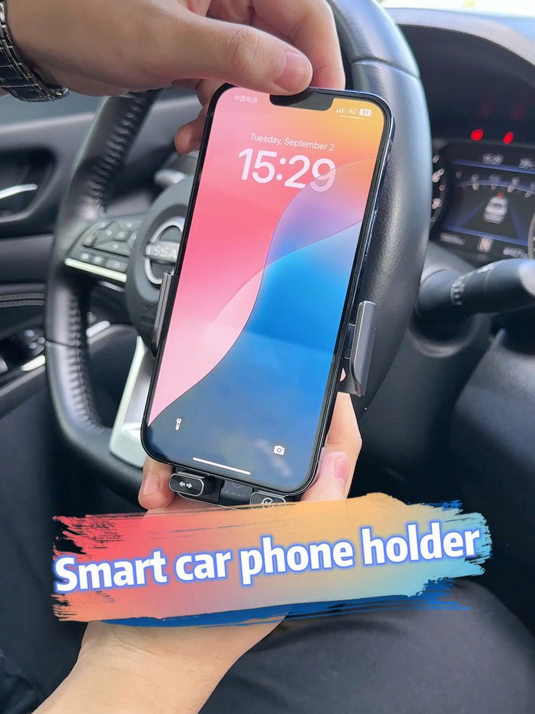 Say goodbye to the hassle of holding your phone with one hand, and say goodbye to the embarrassment of the phone holder falling off!#tiktok #CarPhoneHolder #Wirelesscharging #tiktokshop