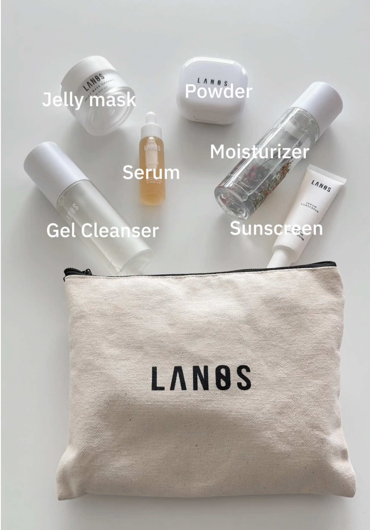 Your favorite skincare products is here! 😶‍🌫️🤍🤲🏻 #lanos #moisturizer #serum #powder #sunscreen 