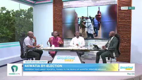 'How can a 70-year-old man be instigating violence on camera?' Aide to Dr Bawumia, Dennis Miracles Aboagye condemns the alleged actions of NDC’s Sofo Azorka during the Akwatia by-election, calling his behavior “shameful” and “a disgrace to democratic values.” Watch live on YouTube here: https://youtube.com/live/_MYIowcjGco?feature=share #BreakfastDaily