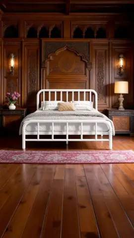 [(COD) Wrought iron bed Metal bed frame Wrought iron bed Single bed/double bed/king bed Thickened high load bearing#tempattidur #furniture #ranjang #fyp #foryoupage 
