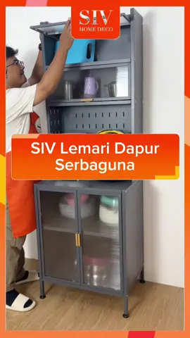 Dapur kecil? No problem! Lemari serbaguna ini bikin ruang jadi lega & tertata rapi. #sivhomedeco #homeliving #lemaridapur #fyp #fyppppppppppppppppppppppp 