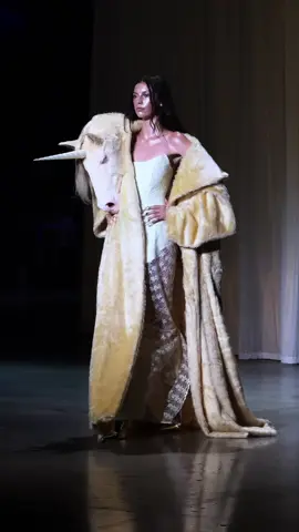 RUNWAY BFW  Unicorn Coat by Danny Reinke x Karoline Hinz, from the Danny Reinke Spring / Summer 2026 Runway Show ( Designers' IGs: @danny.reinke, karolinehinz ). Model: @marlenekal @tigers_mgmt: Make-Up: @und_gretel_cosmetics. Key Make-Up Artist: @sam.hill.makeupartist & @inclover_academy  Hair: @goldwell.de @danielfelixbruns . @berlinfashionwe @blackbirdberlin @kokomilk.gmbh #fashion #art #styleinspo #emergingdesigner #Runway